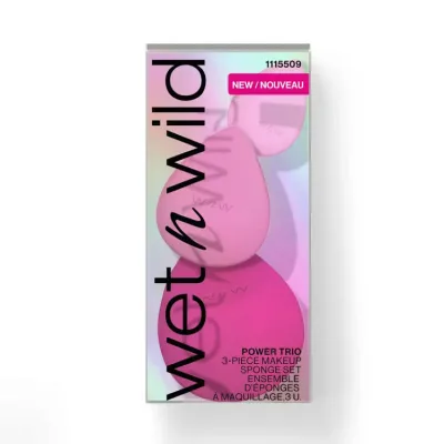 ウェットアンドワイルド パワートリオ 3ピース フェイスメイクアップウェッジスポンジセット Wet n Wild Power Trio 3-Piece Face Makeup Sponge Wedge Set, Streak-Free Blending Sponges 【お取り寄せ商品】