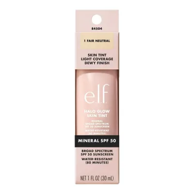 エルフ ハローグロウ スキンティント ミネラル SPF50 1 フェアニュートラル 約30mL e.l.f. Halo Glow Skin Tint Mineral SPF 50, 1 Fair Neutral, 1 fl oz 【お取り寄せ商品】