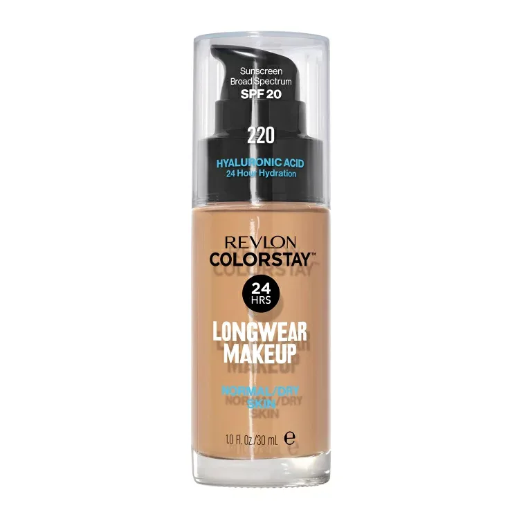 レブロン カラーステイ リキッドファンデーション 普通肌・乾燥肌用 SPF20 220 ナチュラル ベージュ 約30mL Revlon ColorStay Liquid Foundation Normal/Dry SPF 20 220 Natural Beige 1 fl oz 【お取り寄せ商品】