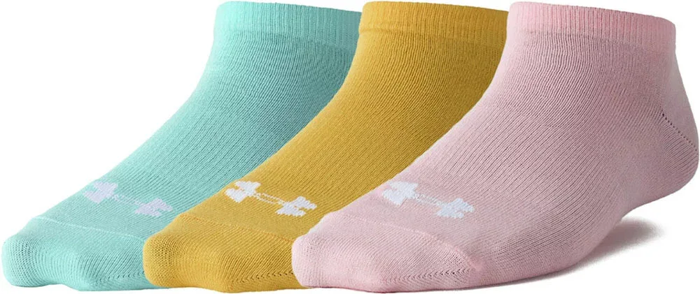 【メール便OK】アンダーアーマーUNDER ARMOUR UAノーショー ソックス 3足セット 靴下 ソックス スポーツ 部活 レディース 1359233