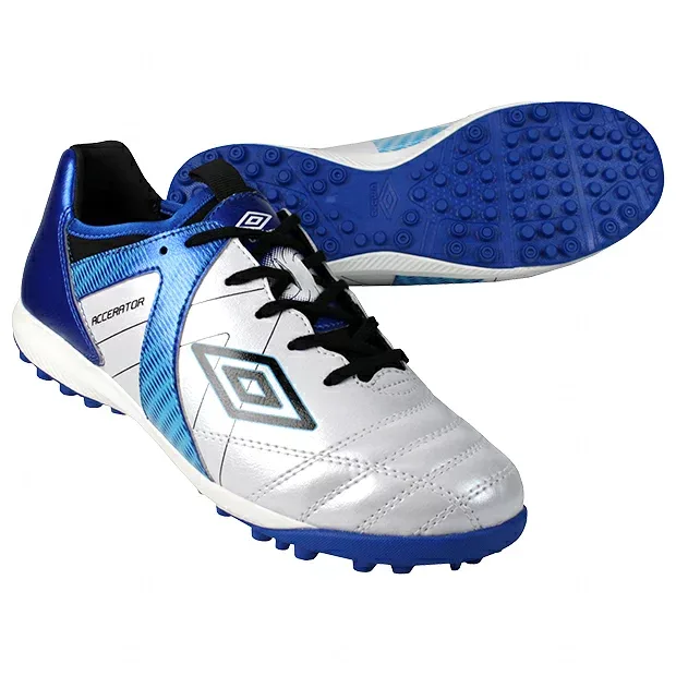 【10/8までポイント5倍】ジュニア アクセレイター TR JR WIDE ホワイト×ブルー 【UMBRO|アンブロ】サッカージュニアトレーニングシューズuf5sfct1j-whbl