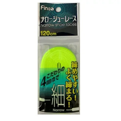 【全品ポイント2倍&5%OFFクーポン】FINOA フィノア サッカー ナローシューレース イエロー 120cm 82264