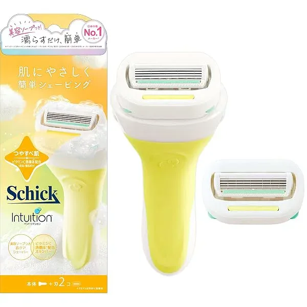 Schick(シック) イントゥイション つや肌 ホルダー(本体+刃2コ)女性用 カミソリ