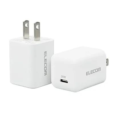エレコム USB 充電器 2個セット PD対応 20W Type-C ×1ポート 小型 軽量 iPhone iPad スマートフォン A 送料無料