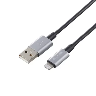 2025 12月 クリスマス スマホ pc LAN ルーター パソコン スマートフォン スマホ OA機器 デジタル 情報 周辺 機器 パーツ デジタル関連 | エレコム Lightningケーブル 準高耐久 アルミコネクタ 1.0m グレー MPA-UALPS10GY
