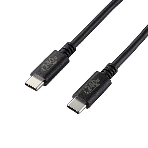 2025年 クリスマス スマホ pc パット WEB LAN ルーター パソコン スマートフォン スマホ OA機器 デジタル 情報 周辺 デジタル関連 | エレコム USB2.0ケーブル C-Cタイプ 認証品 USB Power Delivery対応 240W 1.0m ブラック U2C-CCPE10NBK