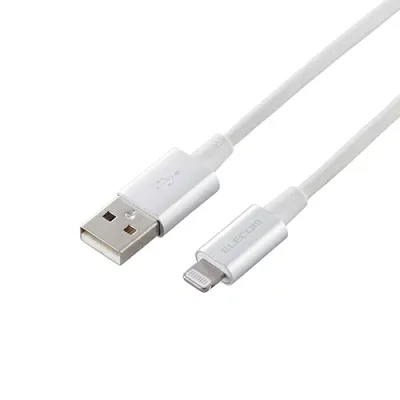2025 クリスマス スマホ pc 機器 パーツ ケース スタンド アクセサリー 部品 マウス パット WEB LAN ルーター デジタル関連 | エレコム Lightningケーブル 準高耐久 アルミコネクタ 1.0m シルバー MPA-UALPS10SV