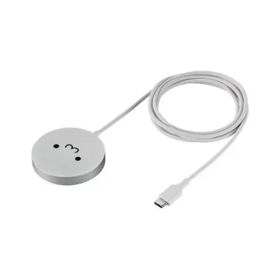 2025 クリスマス スマホ pc 機器 パーツ ケース スタンド アクセサリー 部品 マウス パット WEB LAN ルーター デジタル関連 | エレコム マグネットQi2規格対応ワイヤレス充電器 15W 卓上 しろちゃん シルバー×ブラック W-MA04WF