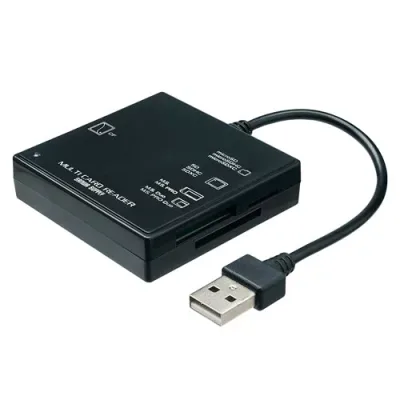 クリスマス スマホ pc パソコン パーツ 部品 LAN スタンド 情報 マウス スマートフォン OA機器 周辺 スマホ デジタル関連 | 5個セット サンワサプライ USB2.0 カードリーダー ブラック ADR-ML23BKNX5