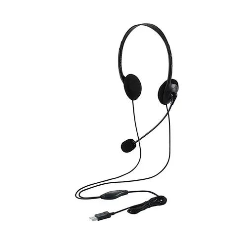 クリスマス スマホ pc LAN デジタル パット 情報 スタンド ケース ルーター 周辺 スマホ パーツ アクセサリー デジタル関連 | エレコム Type-C変換付き両耳オーバーヘッドセット HS-HP22UCBK
