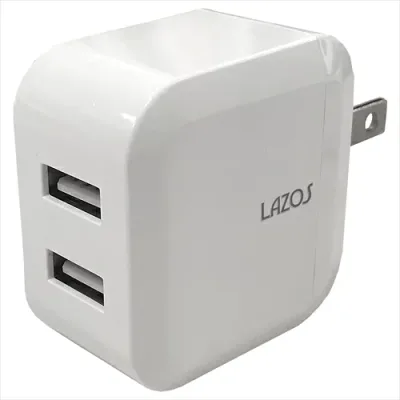 2025年 12月 クリスマス スマホ pc 部品 マウス パット WEB LAN ルーター パソコン スマートフォン スマホ OA機器 デジタル デジタル関連 | 20個セット Lazos AC充電器 2口3.4A ホワイト L-3.4ACX20