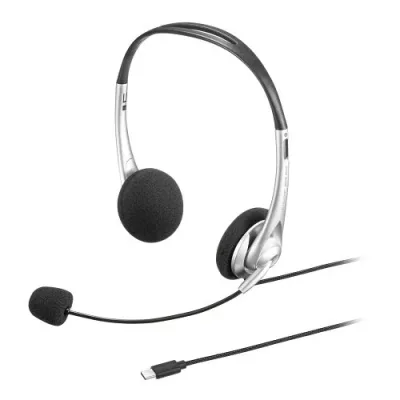 Sanwa Supply USB TypeC Headset MM-HSTC03SV PC Computer Smartphone Tablet | Related Words Smartphone Mobile Phone Accessories iPhone Parts iPad Peripherals Memory Android Drive USB Storage Flash Memory Compact Monitor Arm LCD