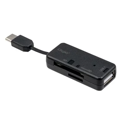 Nakabayashi USB2.0 Type-C SD/microSD Card Reader/Writer with Conversion Adapter Function Black CRW-CSD90BK PC Computer Smartphone Tablet | Related Words iPhone Parts iPad Peripherals Memory Android Drive USB Storage Flash Memory Compact Monitor