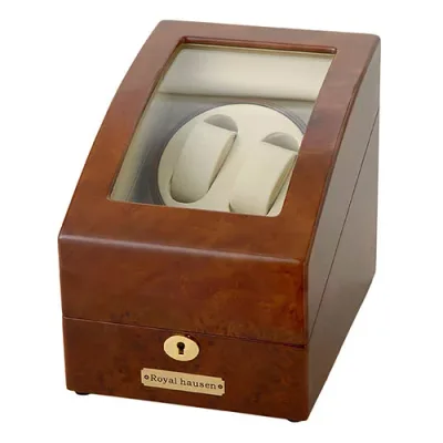 Royal hausen ロイヤルハウゼン ワインダー ワインディングマシーン 2本巻 時計収納(3本収納) 上品な高級感 モダンデザイン GC03-S31
