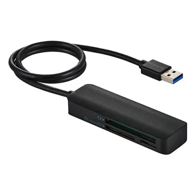 エレコム USB-Aケーブル付き メモリーカードリーダー SDカード・microSDカード・コンパクトフラッシュ MR3-C30BK PC パソコン スマホ タブレット | 関連単語 周辺機器 メモリ Android ドライブ USB ストレージ フラッシュメモリー コンパクト モニター アーム 液晶
