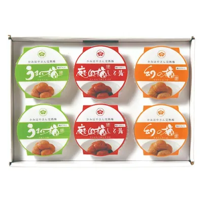 岡畑農園 梅干6点セット 【梅干50g×6アソート(塩分約5%・約7%・約12%を各2個)】 FUJI-530864711 食品 佃煮 詰合せ セット ギフト | 関連単語 お歳暮 レトルト 老舗 カツオ 鰹 昆布 だし 御歳暮 御中元 かつおぶし 母の日 父の日 入学 成人 祝い 敬老 バラエティー