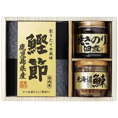 人気 おすすめ 定番 冬 新生活 ギフト 寒さ 対策 プレゼント 美味之誉 詰合せ 5870-15 北海道産鰊フレーク50g・焼きのり佃煮85g各1瓶・鰹削り節(2g×3袋)1箱 9238-014 食品 佃煮 詰合せ セット ギフト | 関連単語 詰め合わせ 海苔 味海苔 梅 米粉 米 醤油