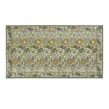 川島織物セルコン Morris Design Studio ピンクアンドローズ マット 約68×122cm FH1718A Y イエロー 人気 おすすめ インテリア | 関連単語 オシャレ ケース ボックス アクセサリー 小物 ケース 絵 一人暮らし 木製 シンプル 観葉植物 ラグ ソファ 北欧 テーブル