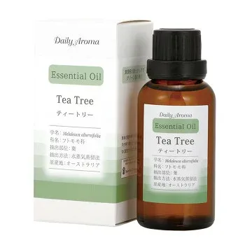 デイリーアロマジャパン エッセンシャルオイル ティートリー 30ml 33660 人気 おすすめ 健康 美容 介護 | 関連単語 スリッパ パジャマ 長寿 運動 コスメ クリーム ハブラシ 子供 大人 靴下 足 疲れ インソール 杖 補助器具 歩行 化粧水 コスメ 下地 化粧品