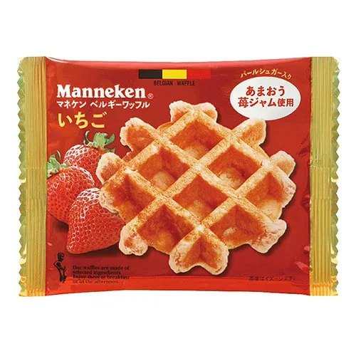 【6個入×20箱】 マネケン Manneken ベルギーワッフル イチゴワッフル あまおう苺ジャム使用 AZB15824X120