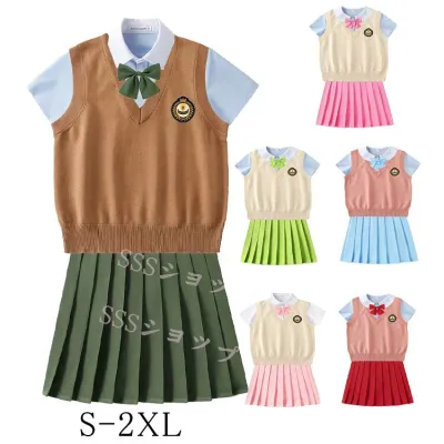 女子制服 セット高校生制服 女子高生 卒業式 入学式 スーツ 学生服 制服セット 女子高校生 制服 5点セット 上下セット スカートスーツ スーツ ニットベスト 女子高生制服 発表会 コスプレ コスチューム 仮装 文化祭 高校生 入学 卒業 ペア制服S-2XL