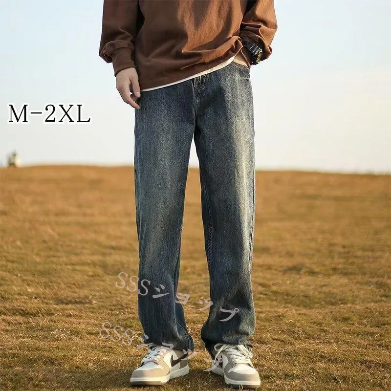 デニムパンツ メンズジーンズ ビッグシルエット ジーンズ ワイドパンツ メンズ ワイドパンツ デニムパンツ ストレート 太め ゆったり ジーパン ジーンズ 大きいサイズ オールシーズン M-2XL【送料無料】