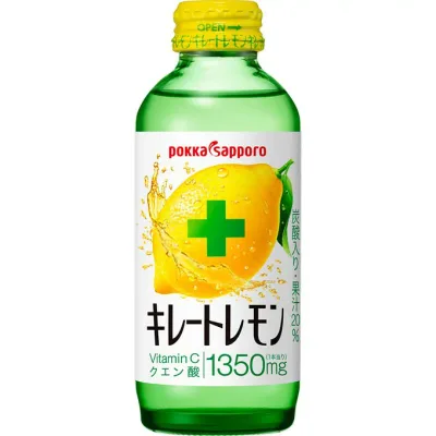 キレートレモン 155mL【1ケース/24本】*ポッカサッポロ/レモン1コ分の果汁がギュッと濃縮されたレモン本来の美味しさが楽しめる/瞬間レモン体感飲料/飲んだ瞬間リフレッシュ/ビタミン含有飲料 ビタミンドリンク ビタミンウォーター