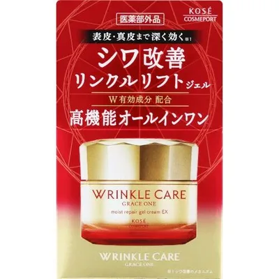 グレイスワン リンクルケア モイストリペア ジェルクリームEX 100g *コーセー/シワ改善有効成分ナイアシンアミドで表皮と真皮へダイレクトに働き肌の内側に深く効く/グリチルリチン酸ジカリウムで、シワやハリ低下の原因になる肌荒れケア/ハリ・潤いある肌