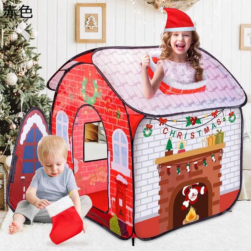 Kids Tent Children's Tent Kids Play Tent Kids Playhouse Castle Tent Toys Play Space Foldable Boys Girls Easy Assembly Kids Space Birthday Baby Gift Kindergarten Gift