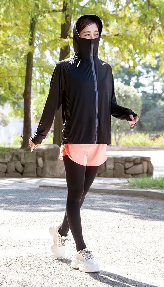 Sonota (OTHER) Shine UV Protection Hoodie Beauty Fitness Others Women's L Black AP624110