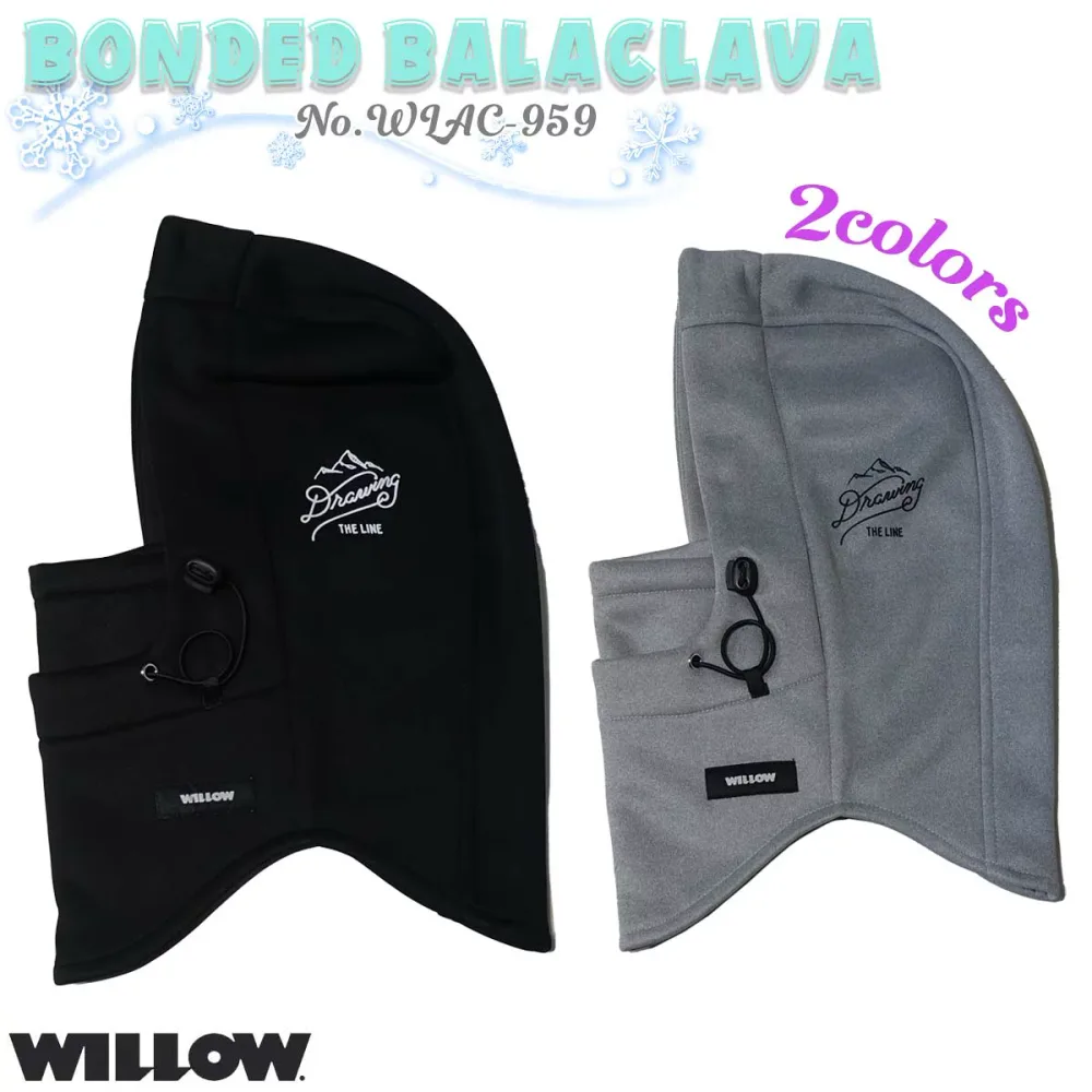 WILLOW ウィロー バラクラバ BONDED BALACLAVA スキー スノーボード スノボ ウィンタースポーツ 目出し帽 裏起毛 メンズ ユニセックス 品番 WLAC-959 日本正規品
