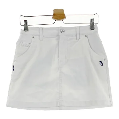PEARLY GATES パーリーゲイツ ストレッチ スカート ホワイト系 0 【中古】ゴルフウェア レディース