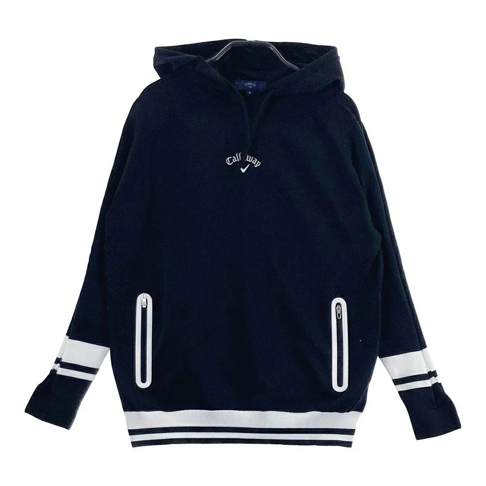 CALLAWAY キャロウェイ ニットパーカー ブラック系 M 【中古】ゴルフウェア レディース