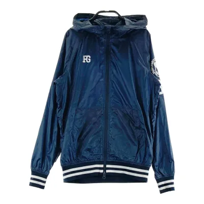 PEARLY GATES パーリーゲイツ ナイロン ジップジャケット パーカー 薄手 ネイビー系 0 【中古】ゴルフウェア レディース