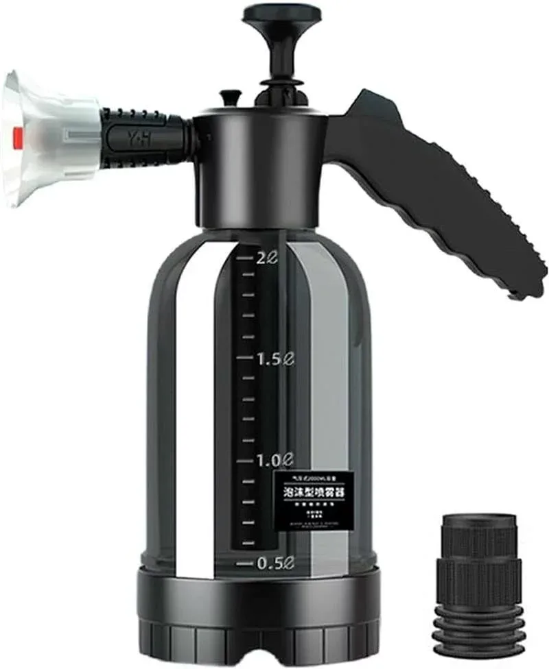 発泡スプレー 蓄圧式 噴霧器 2L 泡噴霧器スプレー泡クリーナー洗車フォーマー高圧電気ディテール噴霧器 泡スプレー洗車、洗車用ハンドポ