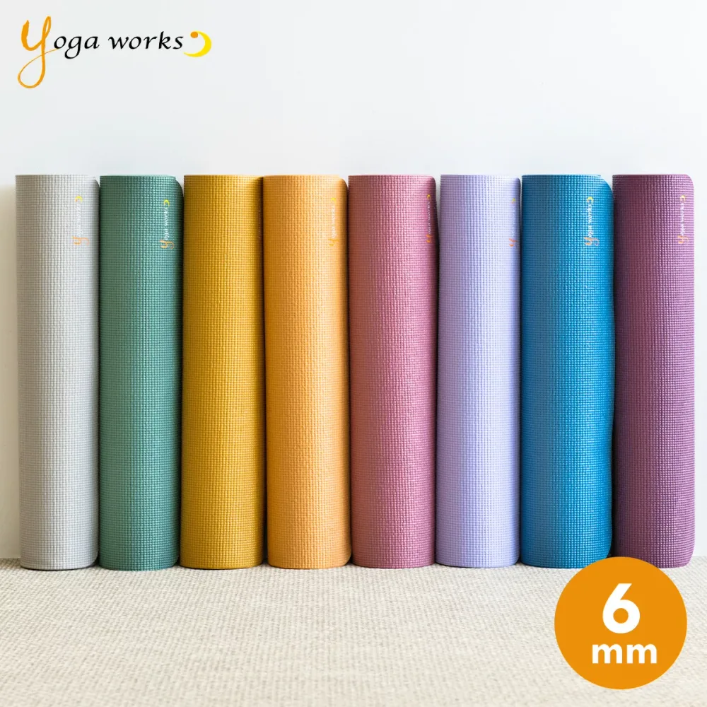 ヨガワークス ヨガマット 6mm スタンダード 【正規品】yogaworks トレーニングマット YOGAマット PVC ピラティス ホットヨガ ダイエット器具 フロアエクササイズ おすすめ 定番 おうちヨガ 送料無料 あす楽