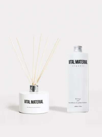 VITAL MATERIAL リードディフューザー + リフィル セット アールグレイ&グリーン ヴァイタル マテリアル インテリア・生活雑貨 ディフューザー・お香・アロマオイル・キャンドル グリーン【送料無料】