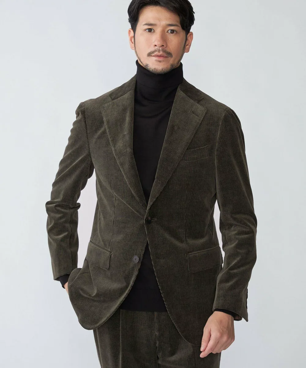 【SALE/30%OFF】SHIPS MEN SHIPS: LUXURY DRAGO コーデュロイ スーツ シップス スーツ・フォーマル セットアップスーツ グリーン【送料無料】