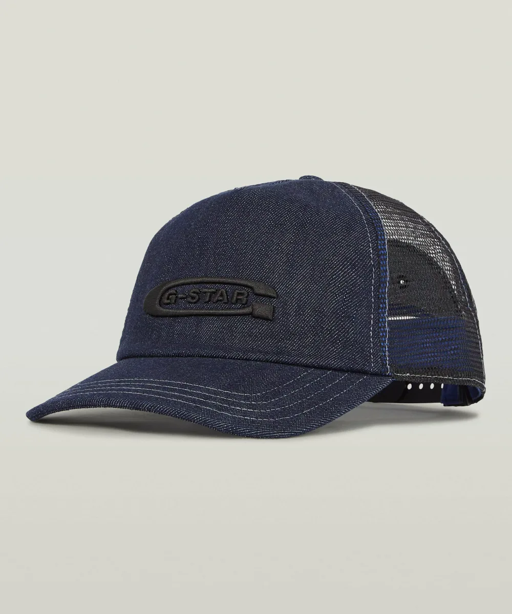 【SALE/40%OFF】G-Star RAW 【公式ショップ】AVERNUS TRUCKER CAP/ロゴデニムメッシュキャップ ジースターロゥ 帽子 キャップ ブルー【送料無料】
