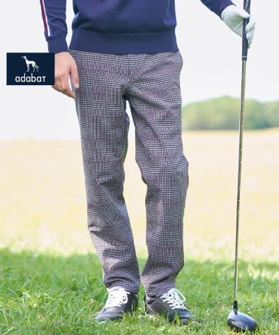 【SALE/20%OFF】adabat 【新レーベル ADABAT NAVY】ハイブリットダウンクロステーパードパンツ アダバット パンツ その他のパンツ ブラック【送料無料】