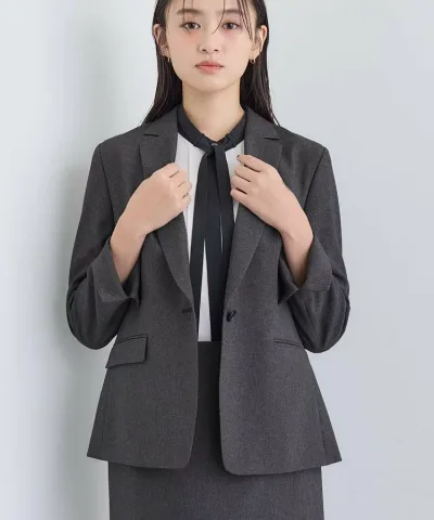 【SALE/30%OFF】INDIVI 【洗える/通勤/スーツ】メランジストレッチ テーラージャケット インディヴィ スーツ・フォーマル セットアップスーツ グレー ネイビー【送料無料】