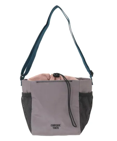 CONVERSE TOKYO MESH BOX SHOULDER BAG コンバーストウキョウ バッグ ショルダーバッグ ブラック カーキグリーン グレー【送料無料】