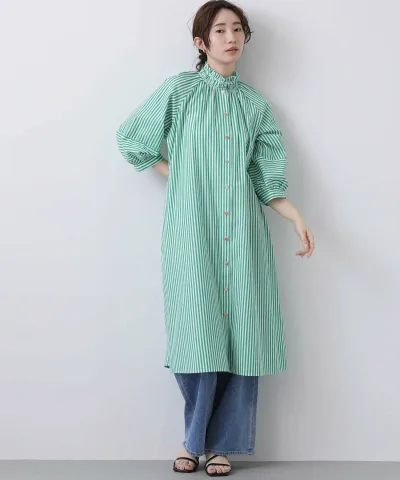 【SALE/53%OFF】Gready Brilliant Gready Brilliant/(W)1_Numph_STPシャツワンピース グレディブリリアン ワンピース・ドレス シャツワンピース グリーン【送料無料】