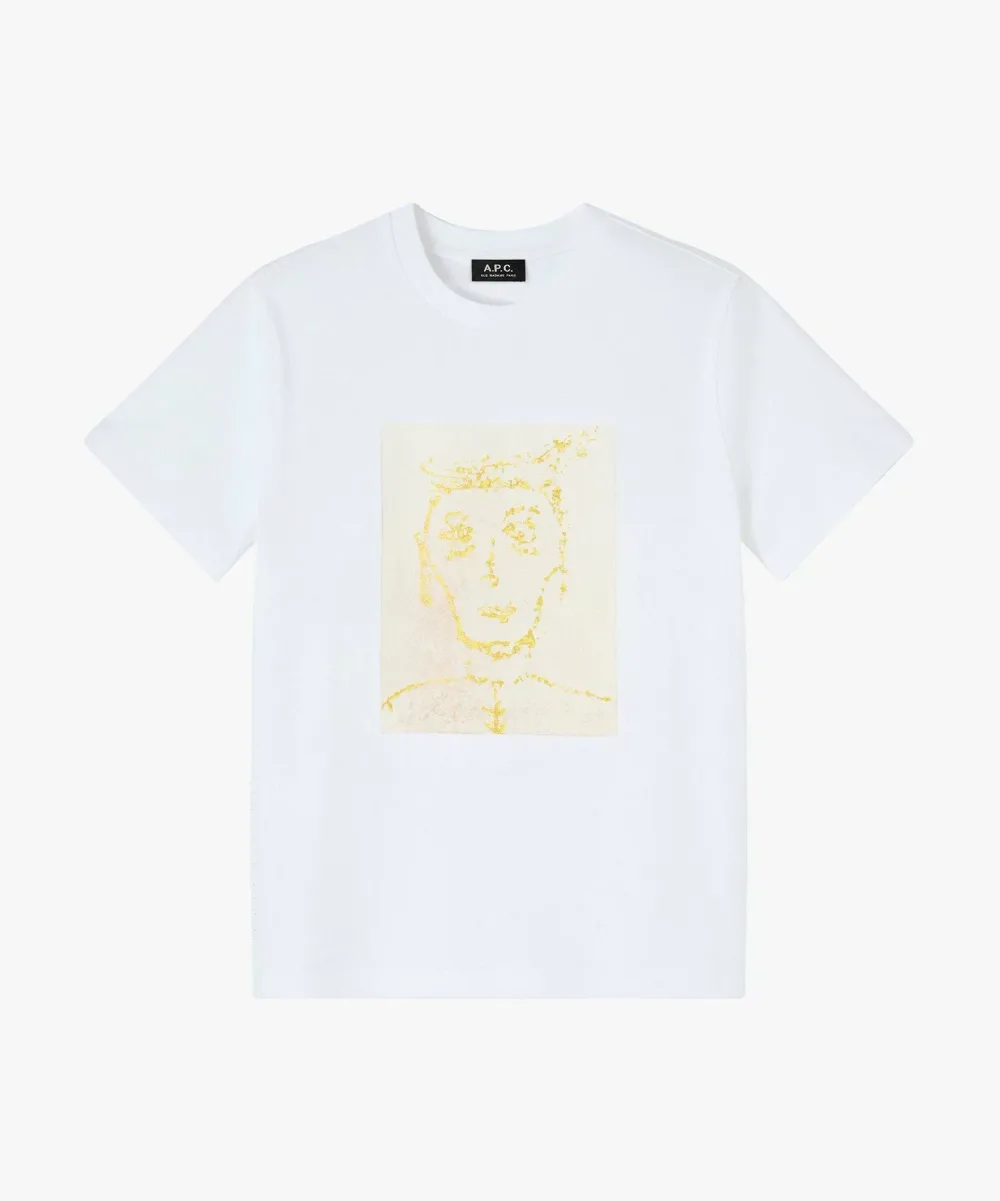 A.P.C. Jean ポートレイトTシャツ アー・ぺー・セー トップス カットソー・Tシャツ ホワイト【送料無料】