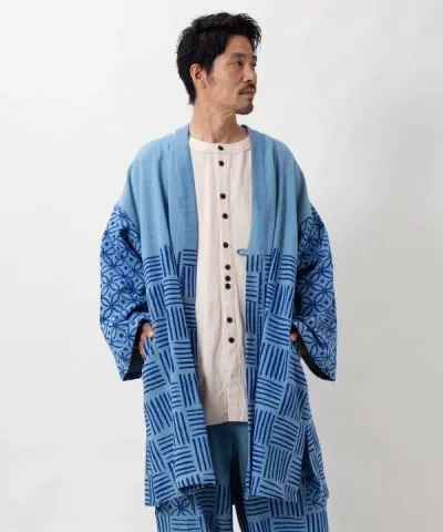 チャイハネ 【チャイハネ】ノマデニメンズカーデ アミナコレクション トップス カーディガン ネイビー ブルー【送料無料】