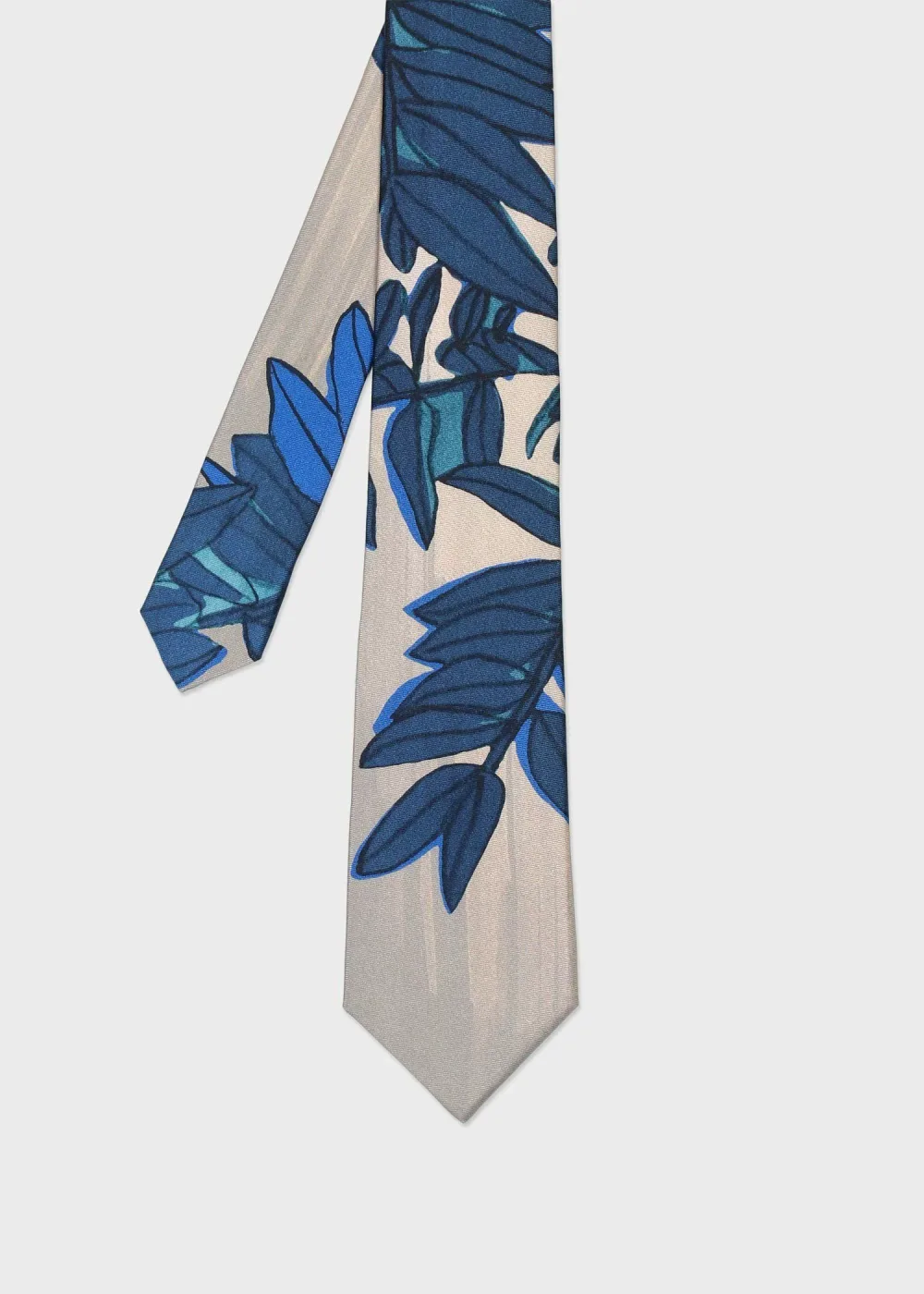 Paul Smith "Painted Leaf" タイ ポール・スミス スーツ・フォーマル ネクタイ・蝶ネクタイ グレー【送料無料】