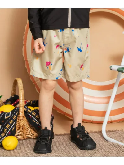 【SALE/20%OFF】branshes 【水着 / SWIM】スプラッシュ総柄サーフパンツ ブランシェス 水着・スイムグッズ その他の水着・スイムグッズ ベージュ【RBA_E】