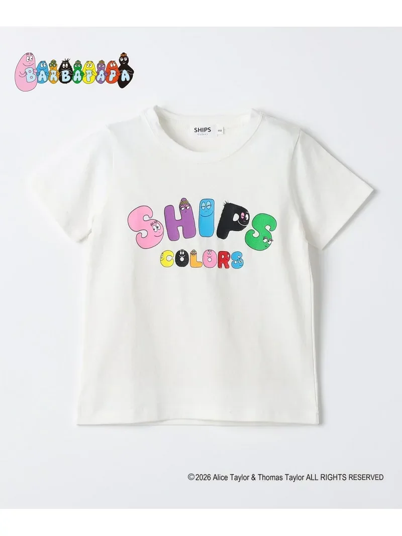 【SALE/20%OFF】SHIPS Colors SHIPS Colors:<洗濯機可能>90~140cm / バーバパパ コラボ プリント Tシャツ◇ シップス トップス カットソー・Tシャツ ブラック ホワイト【RBA_E】
