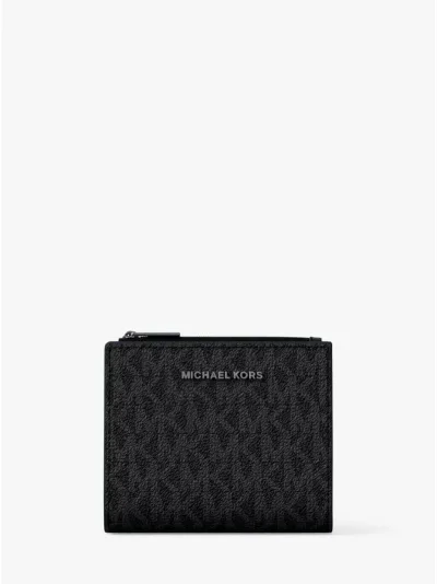 MICHAEL KORS HUDSON ウォレット - MKシグネチャー マイケルコース マイケル・コース 財布・ポーチ・ケース 財布 ブラック【送料無料】