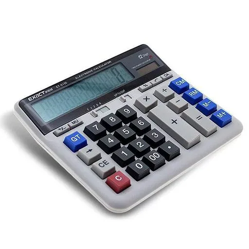 Wuyuzi 大型コンピューター電子計算機カウンターソーラー&バッテリー電源12桁ディスプレイ多機能ビッグボタンビジネスオフィススクール計算用